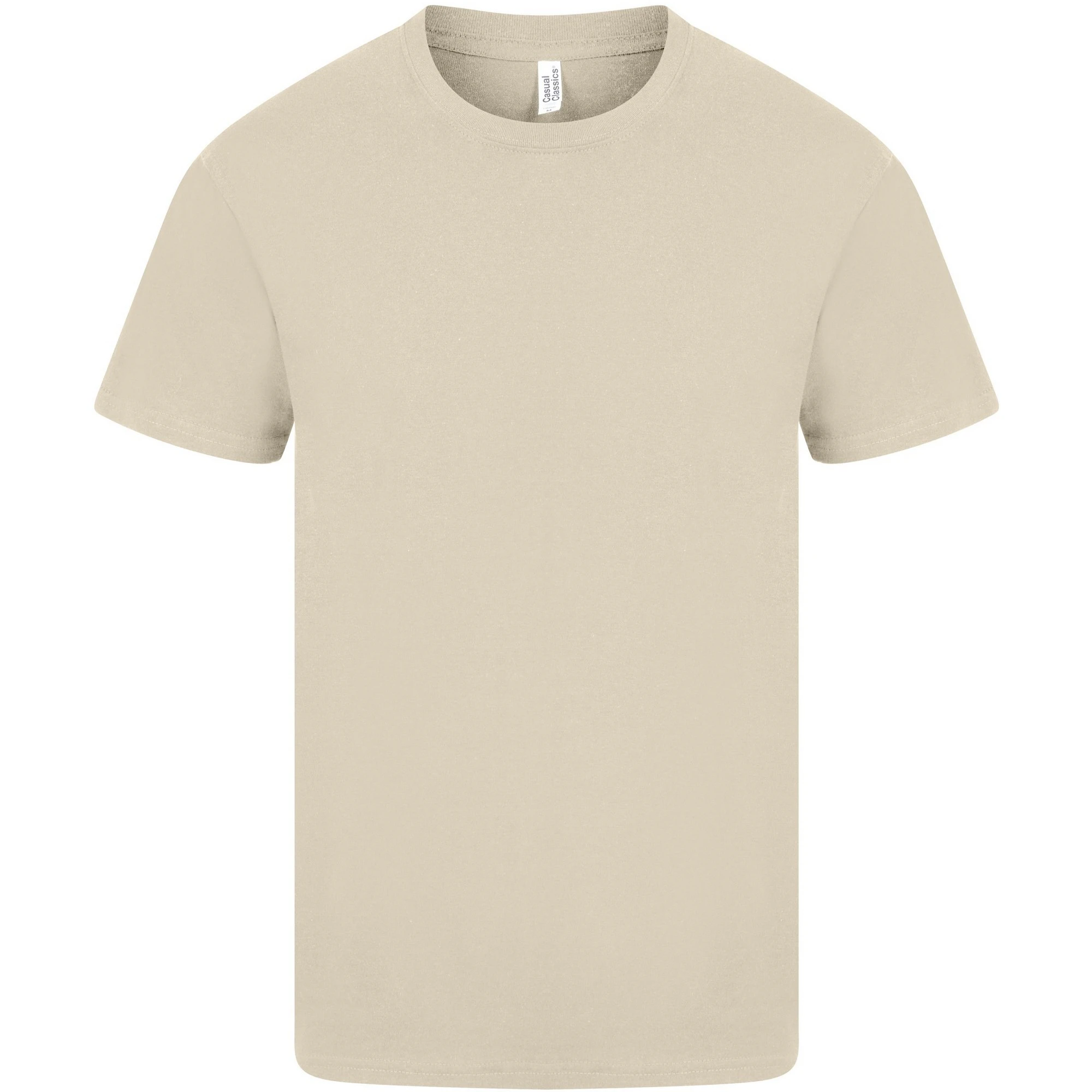 Casual Classics Mens Ringspun Cotton Longline T-Shirt (Sand) - AB602