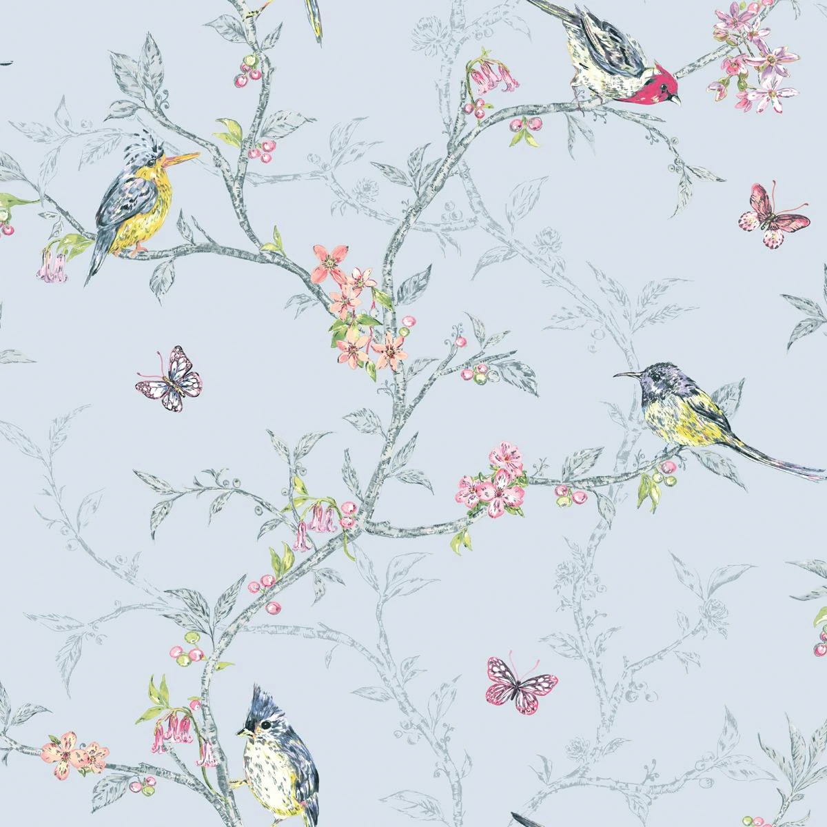 World of Wallpaper Phoebe Wallpaper (Blue) - AG797