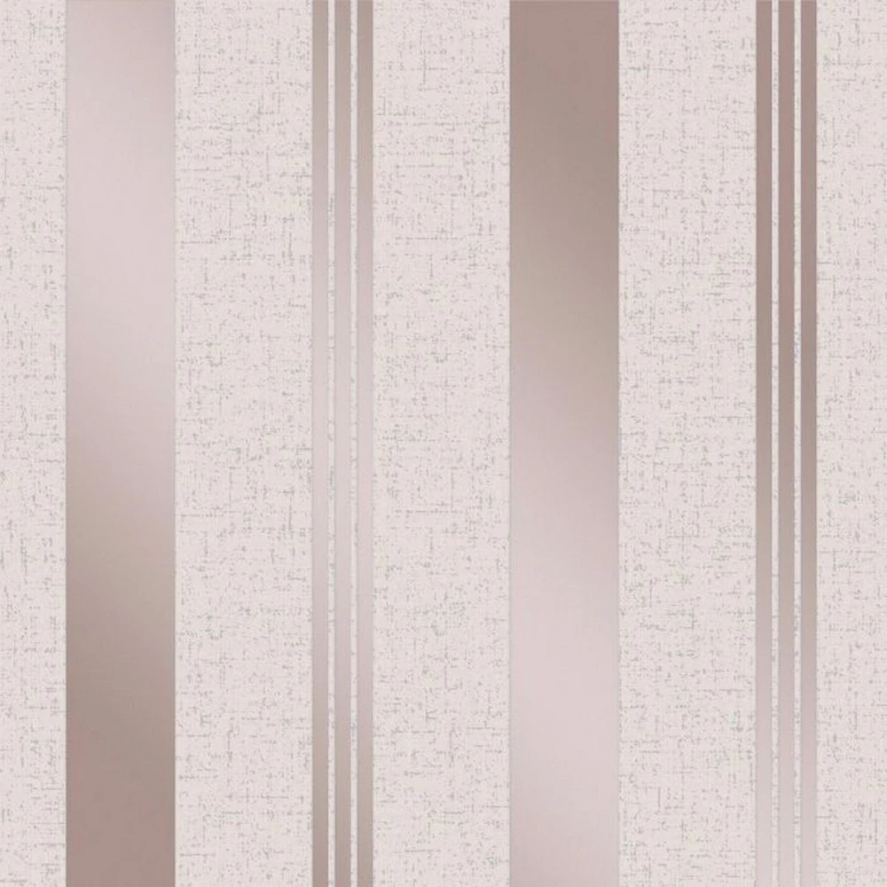 Fine Decor Quartz Stripe Textured Wallpaper (Rose Gold/Beige) - AG128