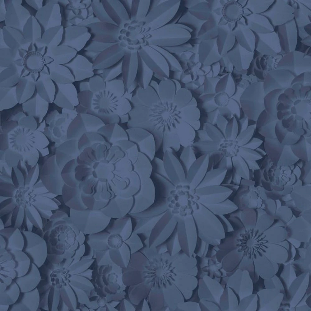 Fine Decor Dimensions Floral Wallpaper (Blue) - AG544