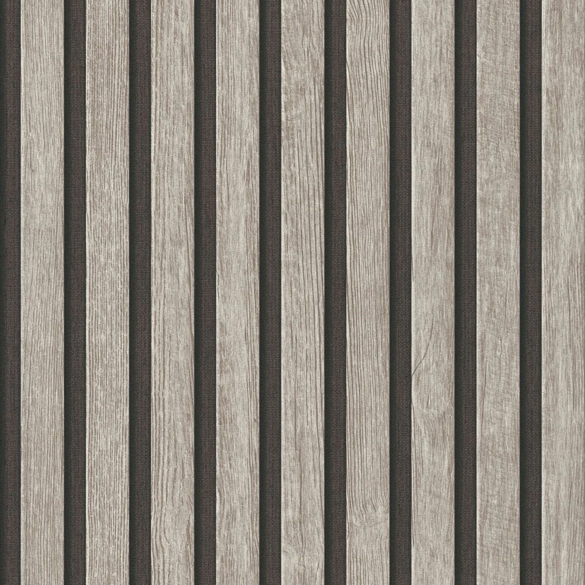 AS Creation Wood Slats Wallpaper (Grey/Black) - AG2402