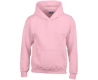 Gildan Heavy Blend Childrens Unisex Hooded Sweatshirt Top / Hoodie (Light Pink) - BC469