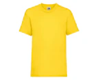 Fruit Of The Loom Childrens/Kids Unisex Valueweight Short Sleeve T-Shirt (Pack of 2) (Yellow) - BC4269