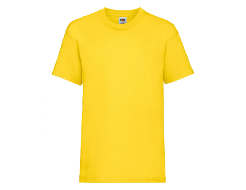 Fruit Of The Loom Childrens/Kids Unisex Valueweight Short Sleeve T-Shirt (Pack of 2) (Yellow) - BC4269