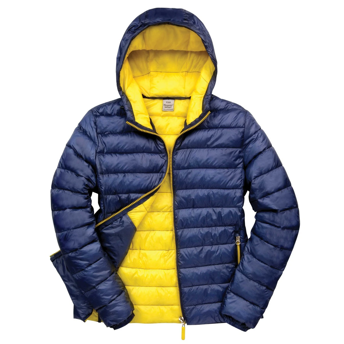 Result Urban Mens Snowbird Hooded Jacket (Navy/Yellow) - BC3255