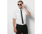 Kustom Kit Mens Short Sleeve Pilot Shirt (White) - BC3232