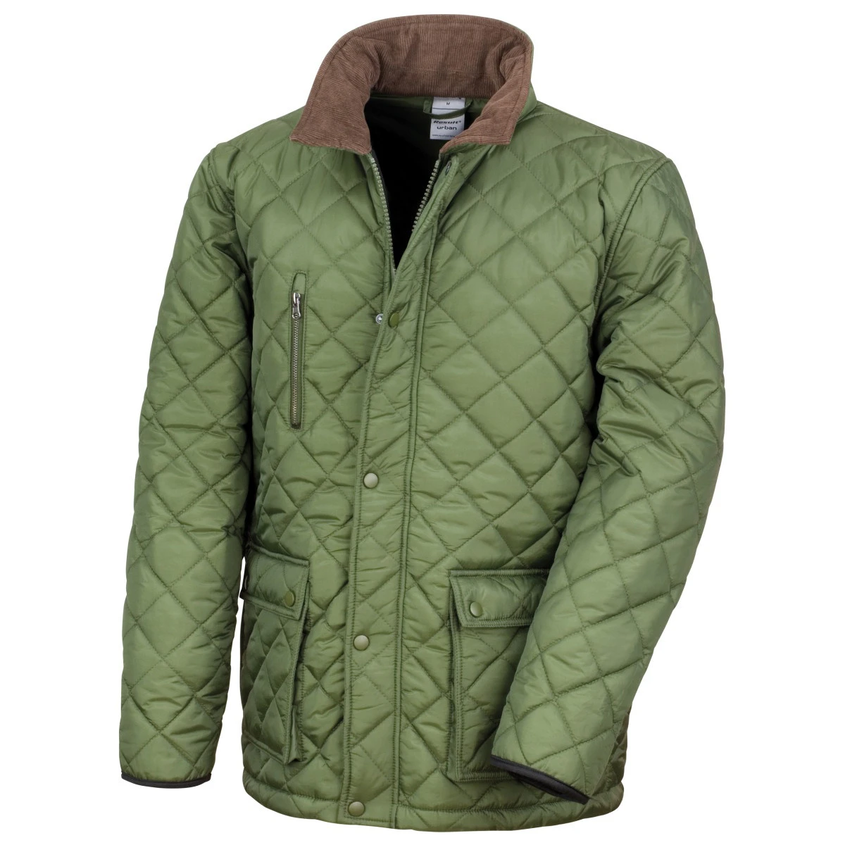 Result Mens Cheltenham Gold Fleece Lined Jacket (Water Repellent & Windproof) (Olive) - BC2049