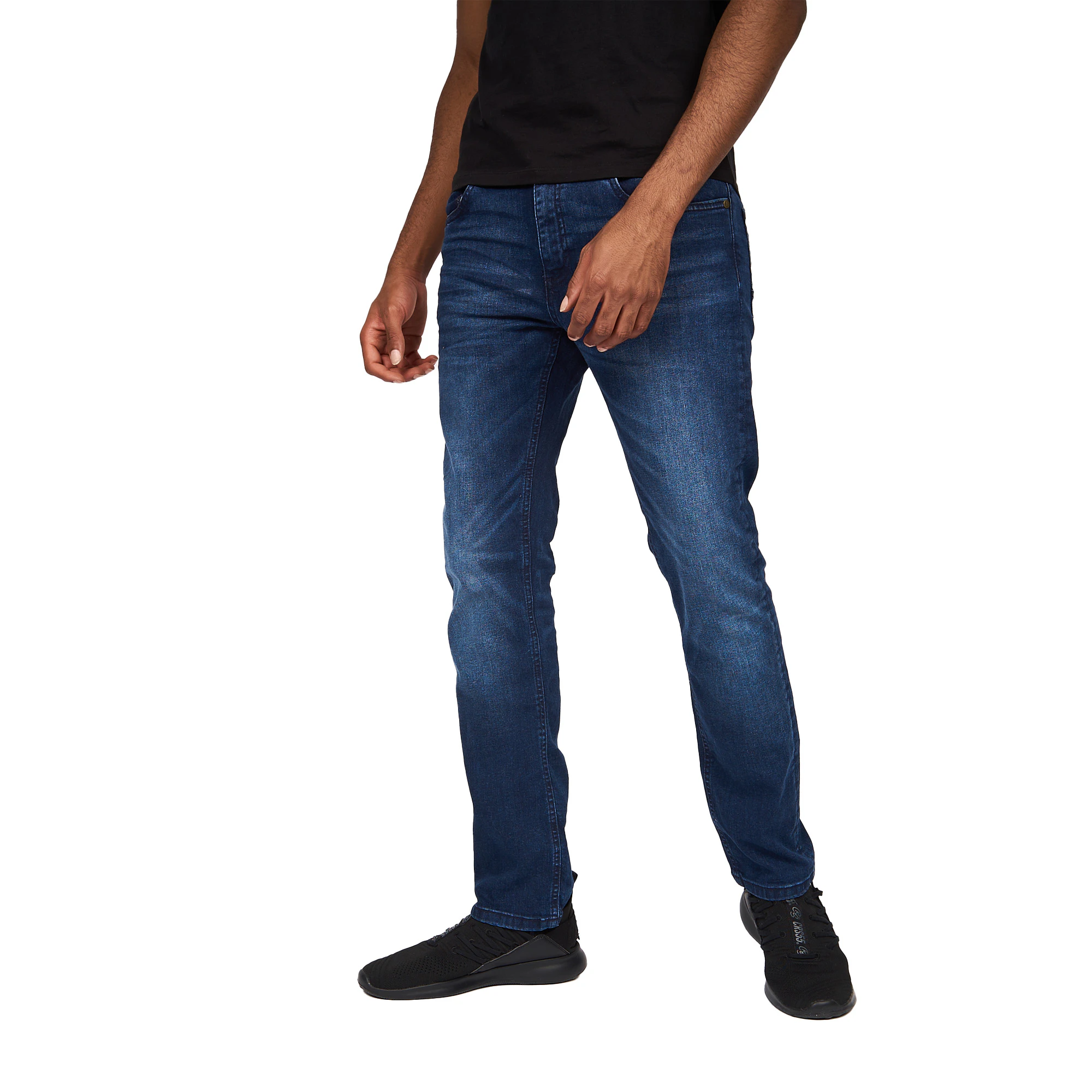 Crosshatch Mens Svelte Stretch Jeans (Dark Wash) - BG355