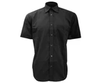 Kustom Kit Mens Short Sleeve Business Shirt (Black) - BC592