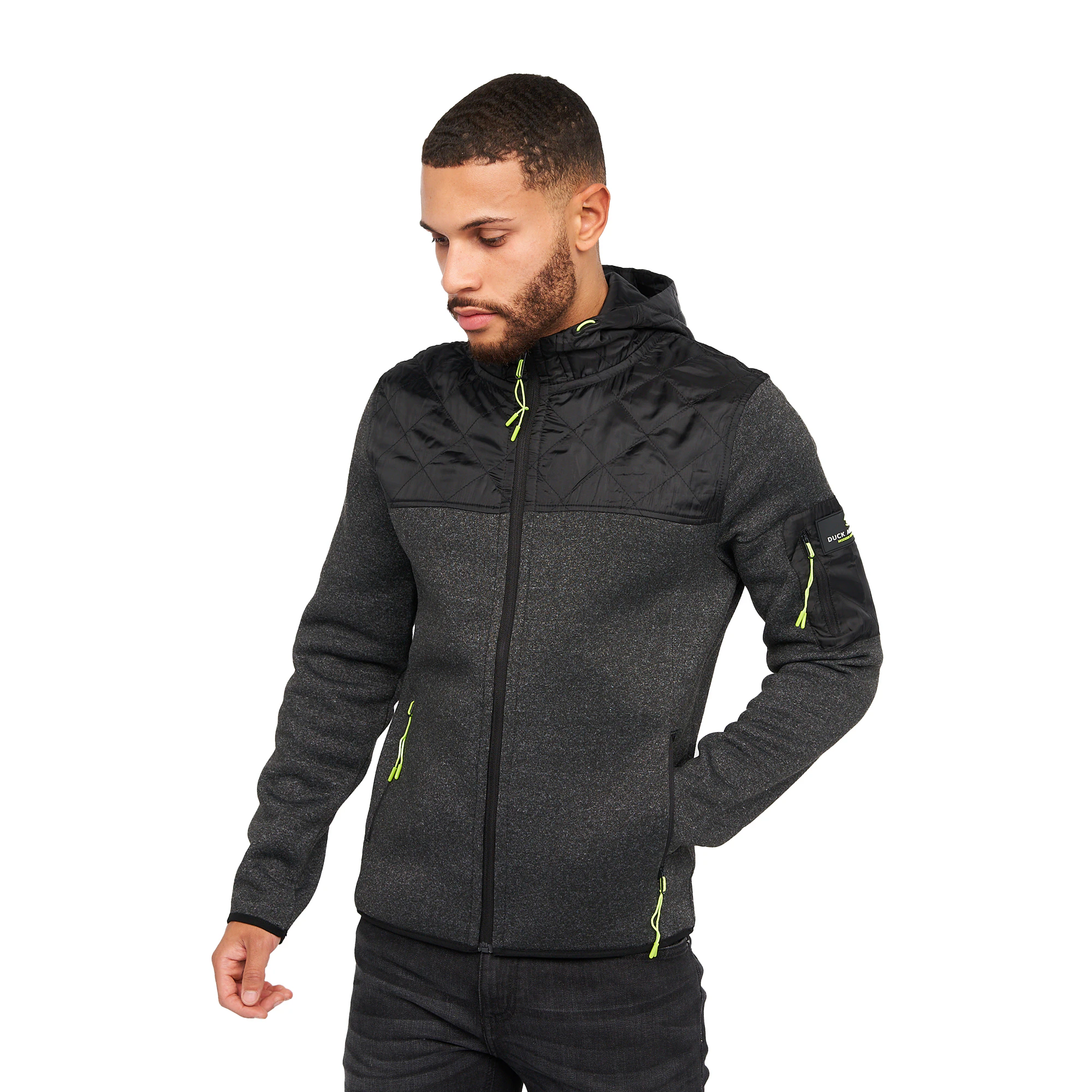 Duck and Cover Mens Menworth Full Zip Jacket (Black) - BG621