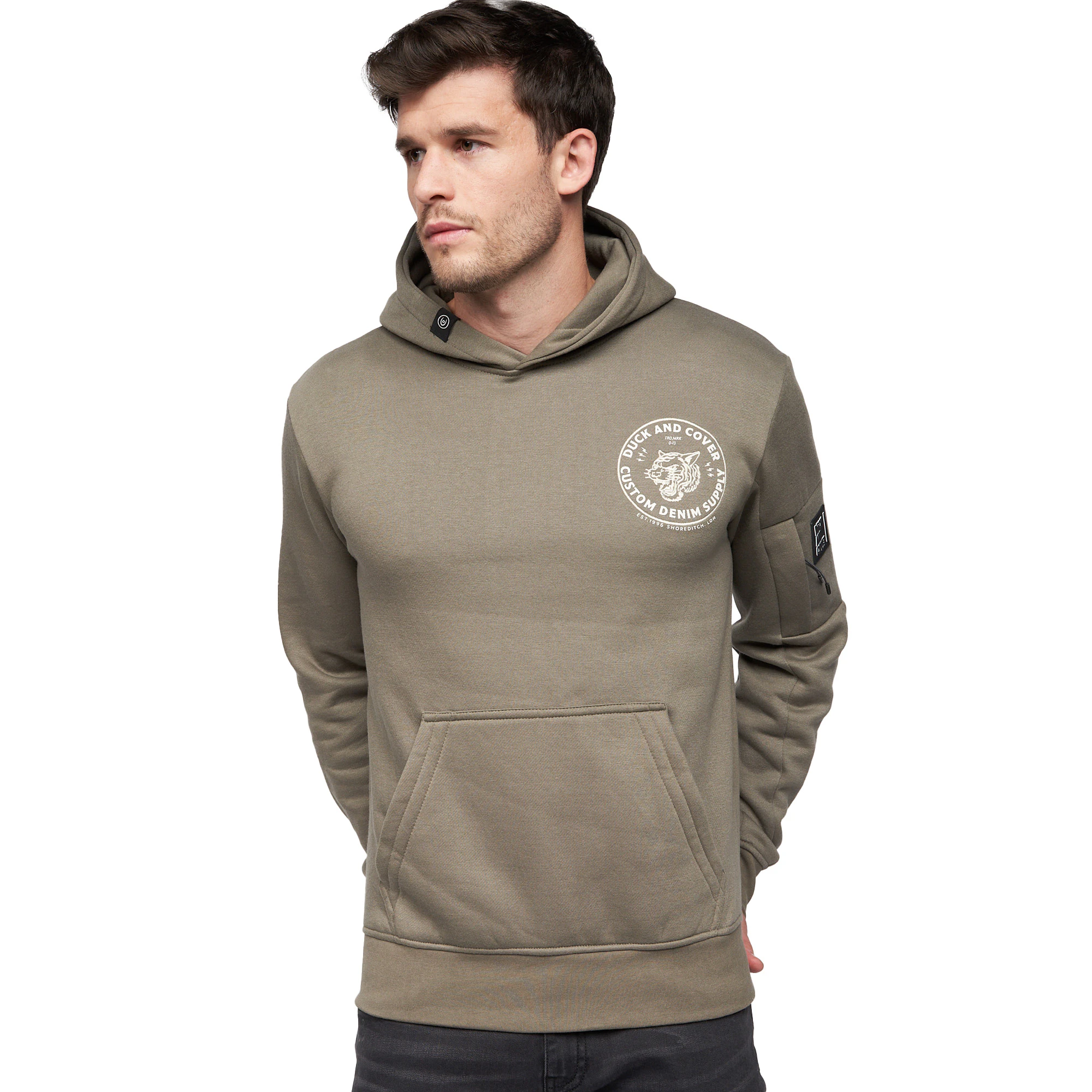 Duck and Cover Mens Supplys Hoodie (Forest Green) - BG939