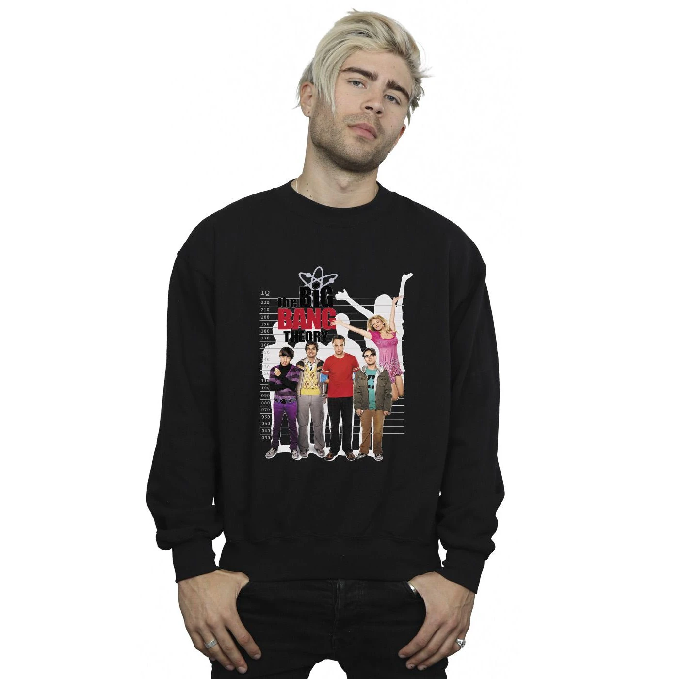 The Big Bang Theory Mens IQ Group Sweatshirt (Black) - BI11067