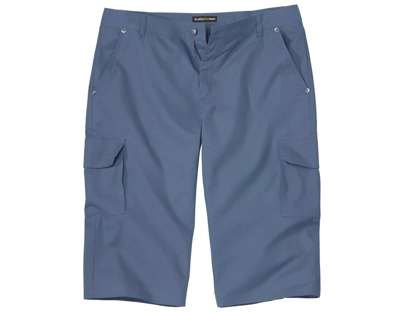 Atlas For Men Mens Cropped Cargo Trousers (Blue) - AF627