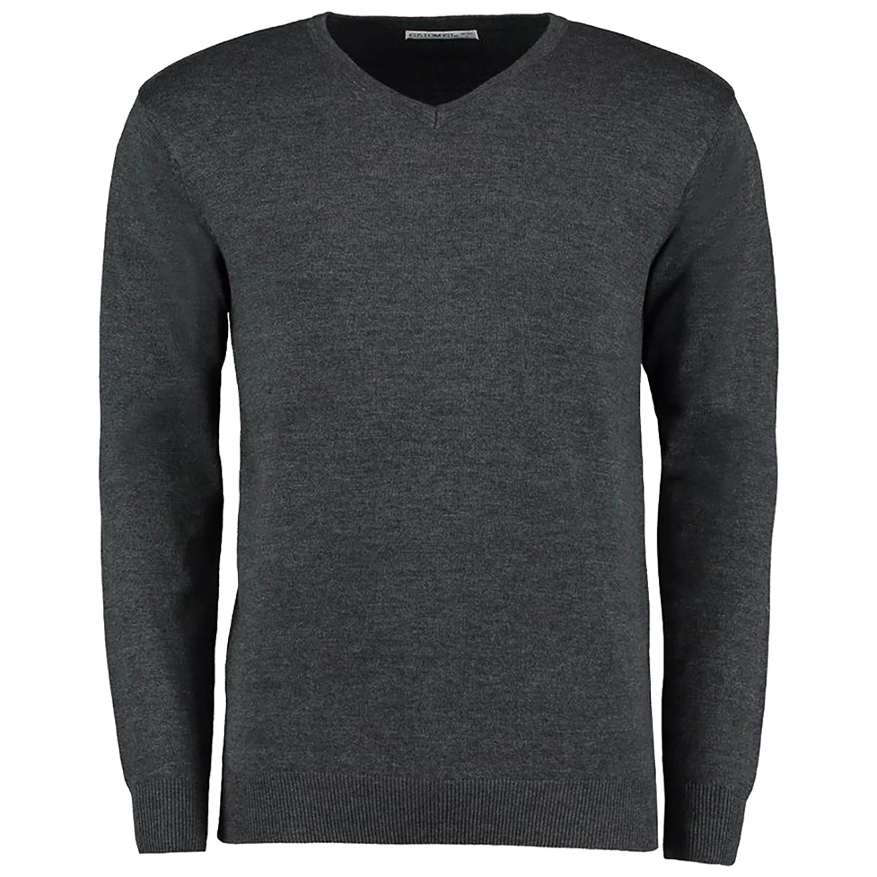 Kustom Kit Mens Arundel Long Sleeve V-Neck Sweater (Graphite) - BC1446