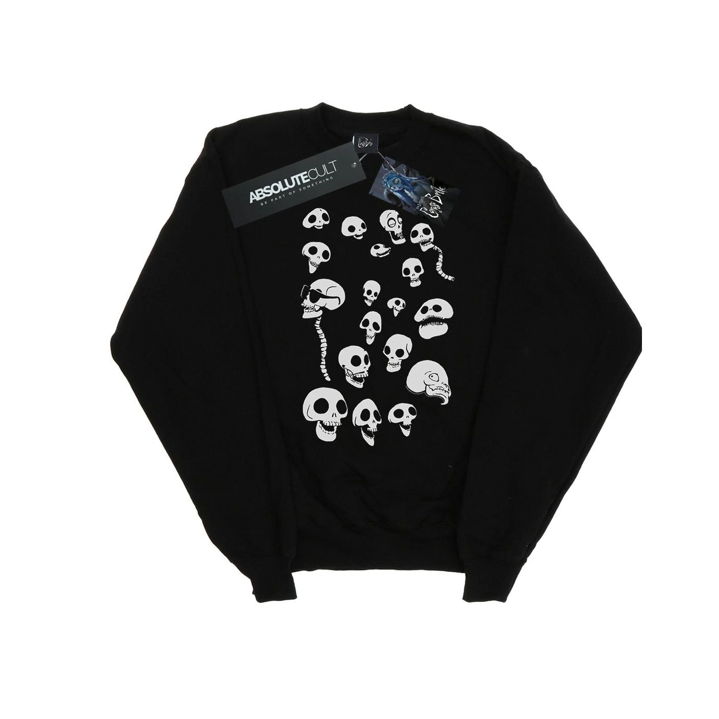 Corpse Bride Girls Afterlife Skulls Sweatshirt (Black) - BI11598