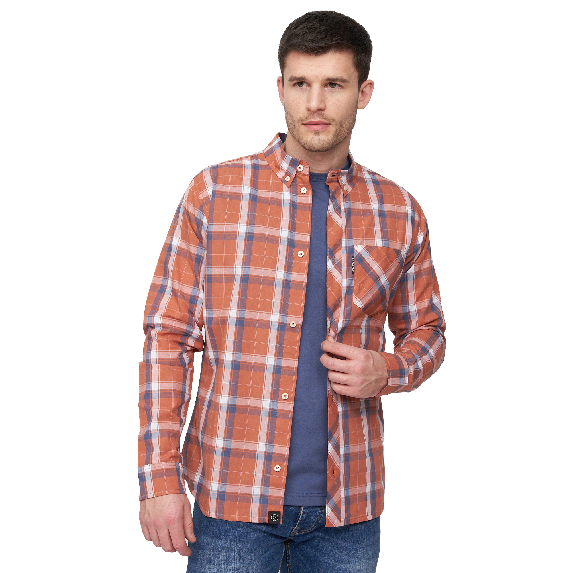 Duck and Cover Mens Lennmore Checked Shirt (Red) - BG869