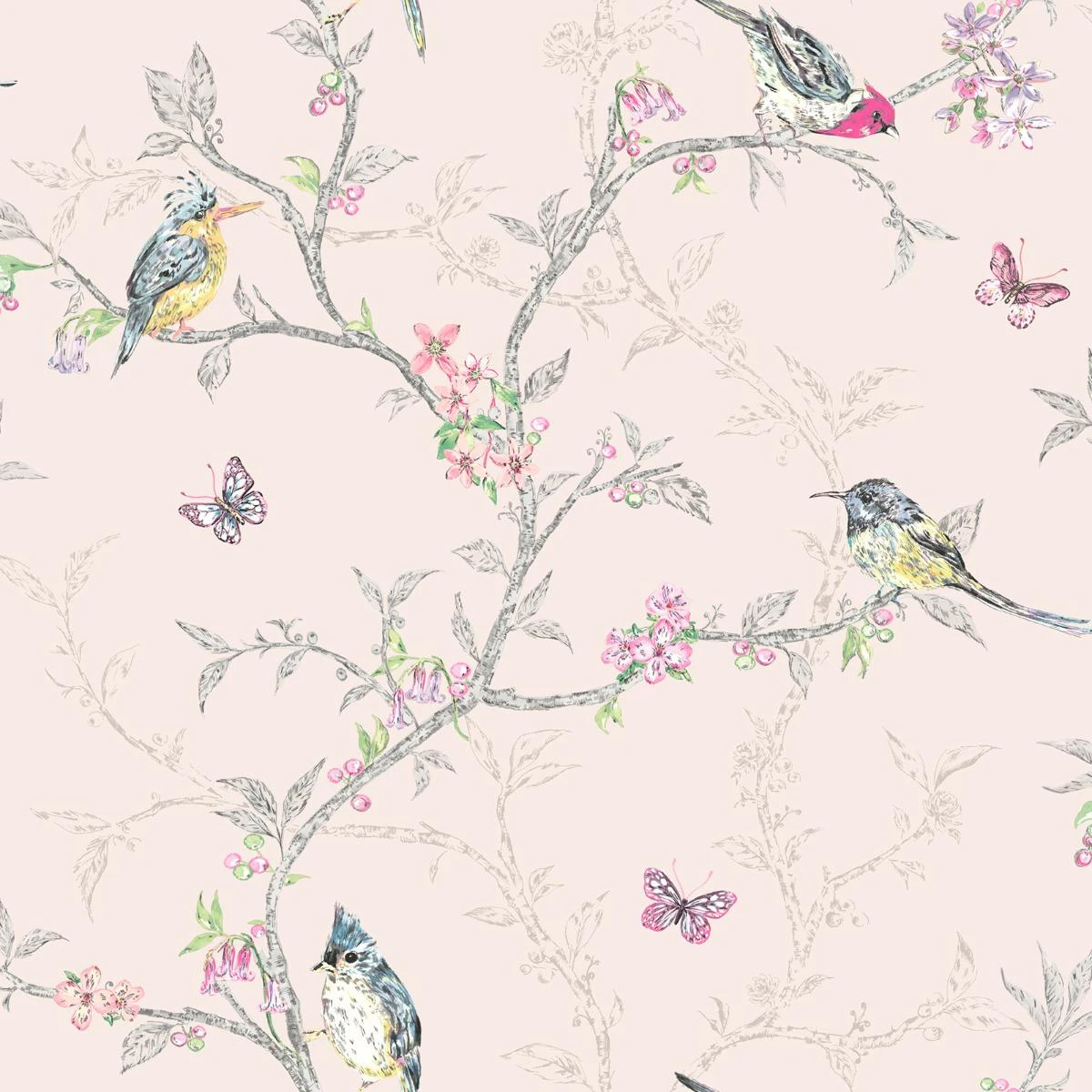 World of Wallpaper Phoebe Wallpaper (Blush Pink) - AG797