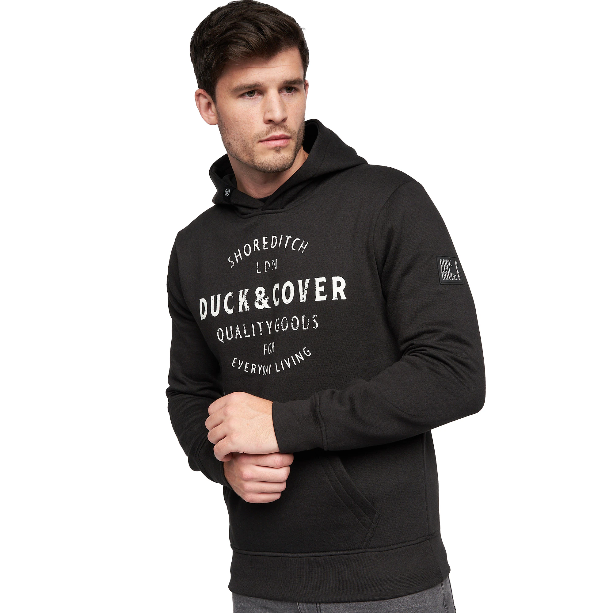 Duck and Cover Mens Stocktons Hoodie (Black) - BG934