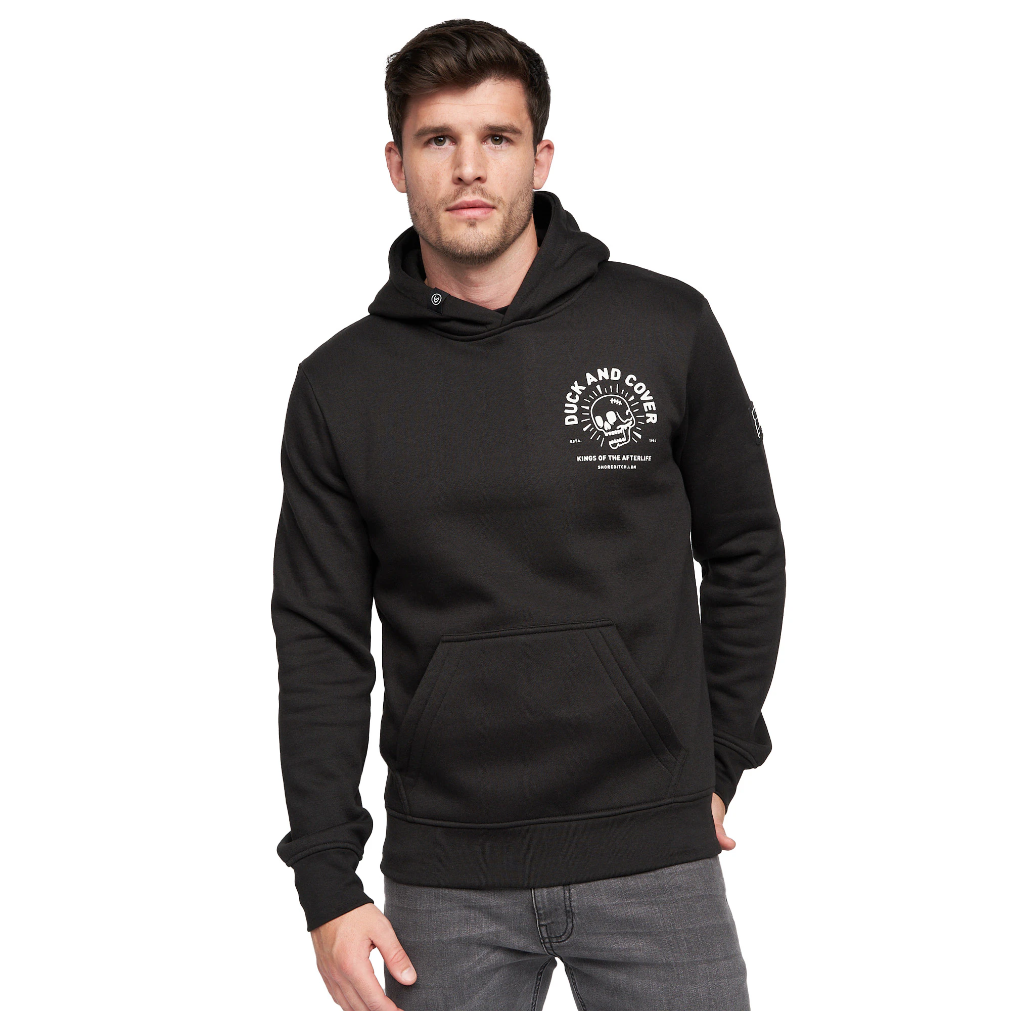 Duck and Cover Mens Lenmore Hoodie (Black) - BG986