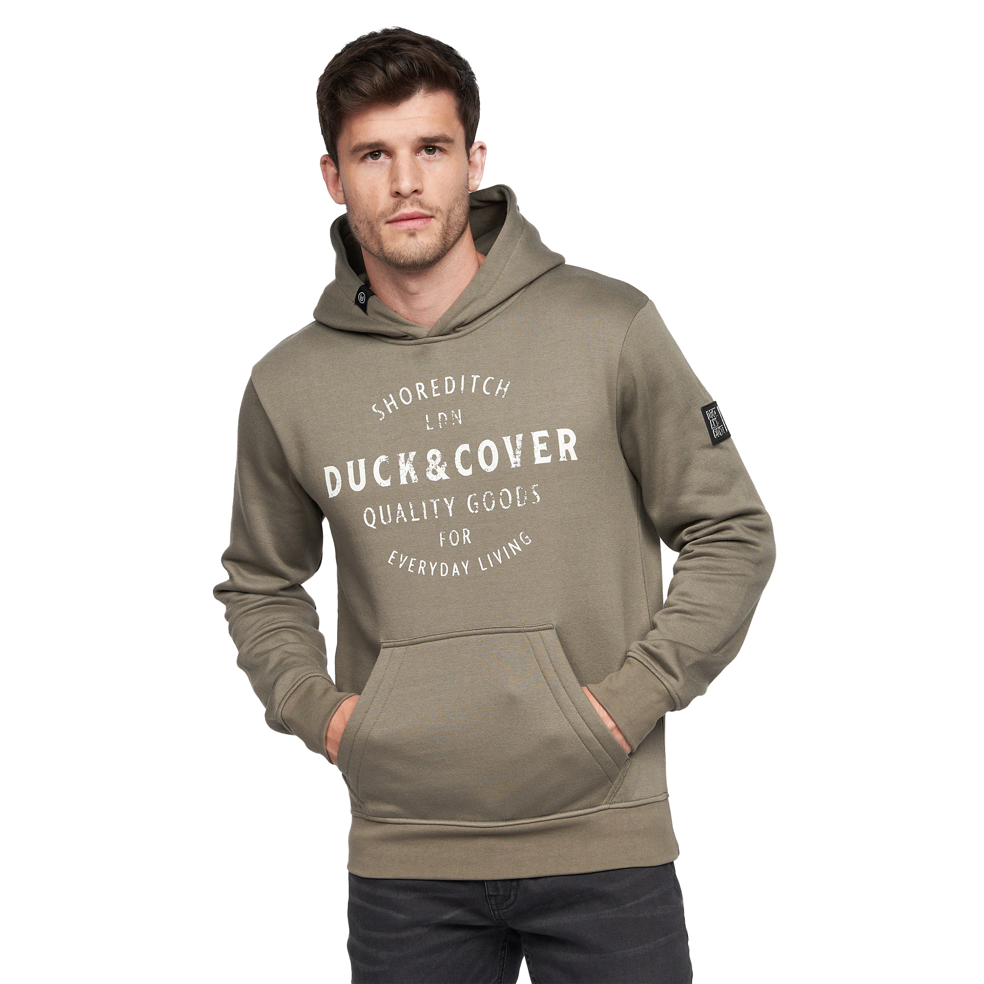 Duck and Cover Mens Stocktons Hoodie (Forest Green) - BG934