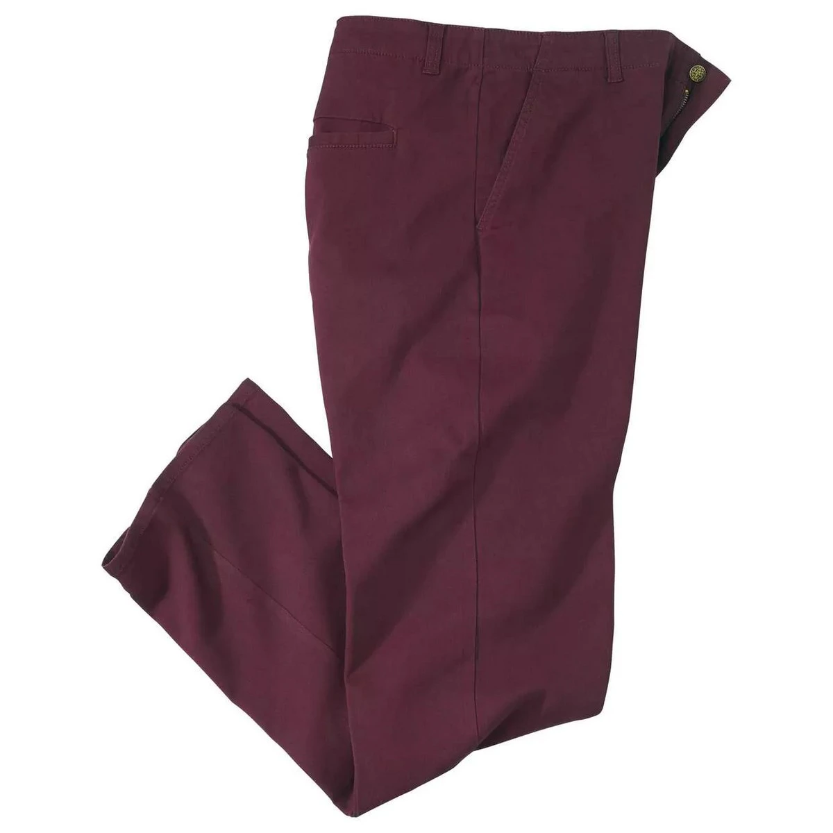 Atlas For Men Mens Stretch Chinos (Burgundy) - AF138