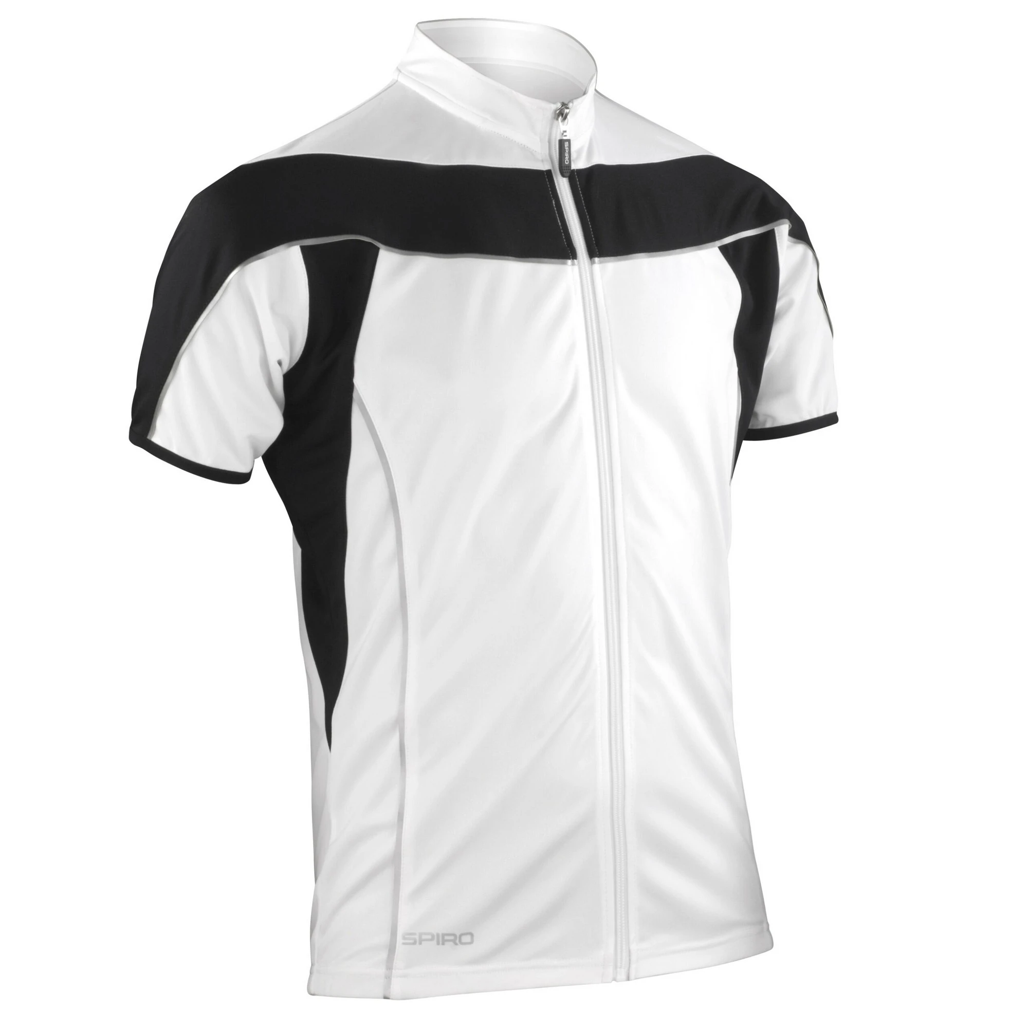 Spiro Mens Bikewear Full Zip Performance Jacket (White/Black) - BC5515