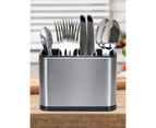 Stainless Steel Kitchen Utensils Caddy (Silver/Black) - AG1726