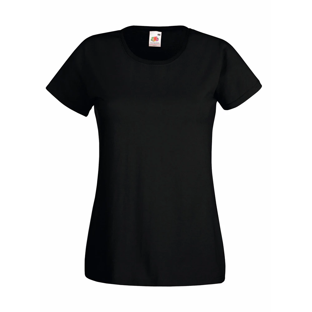 Womens Value Fitted Short Sleeve Casual T-Shirt (Jet Black) - BC3901