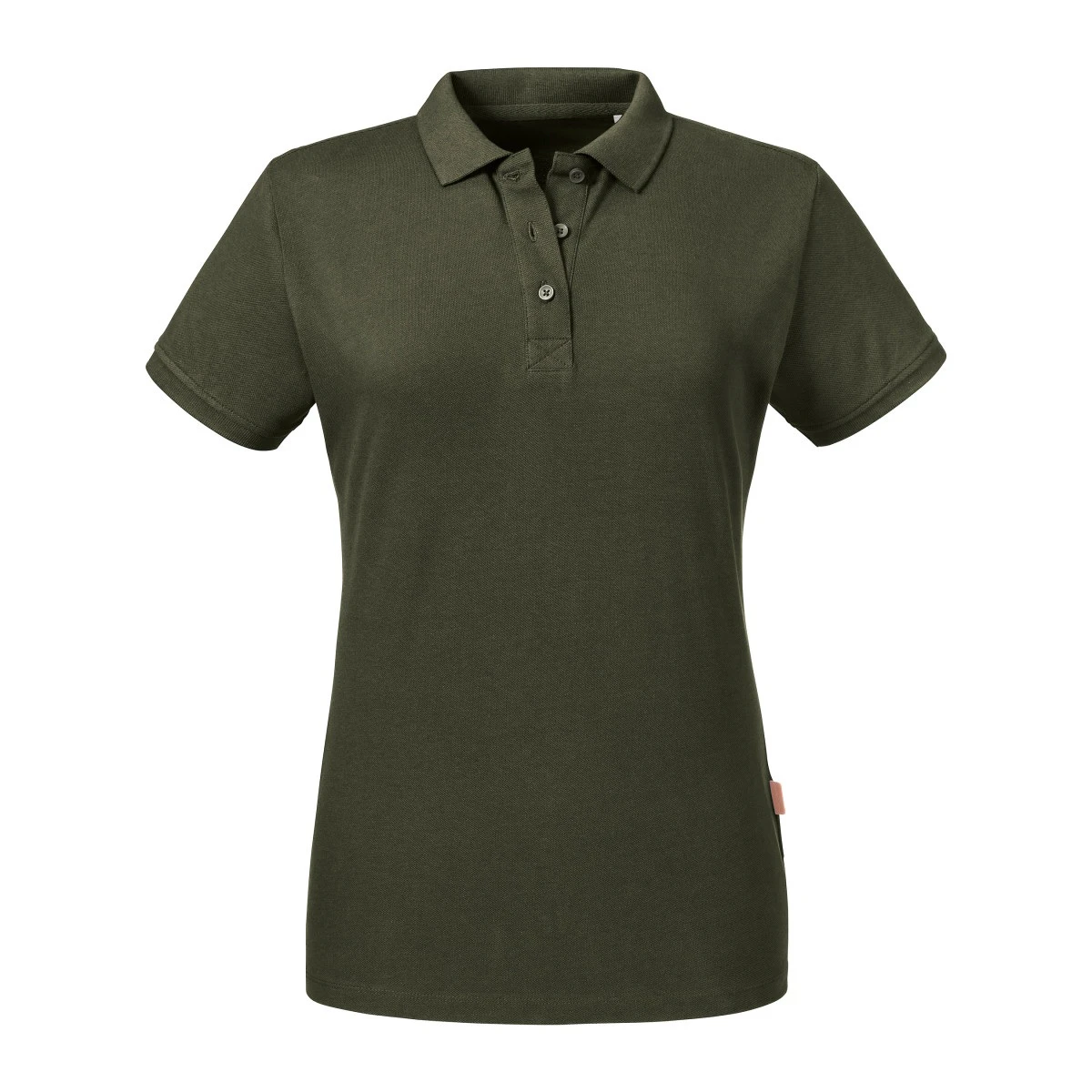 Russell Womens Pure Organic Polo (Dark Olive) - BC4663