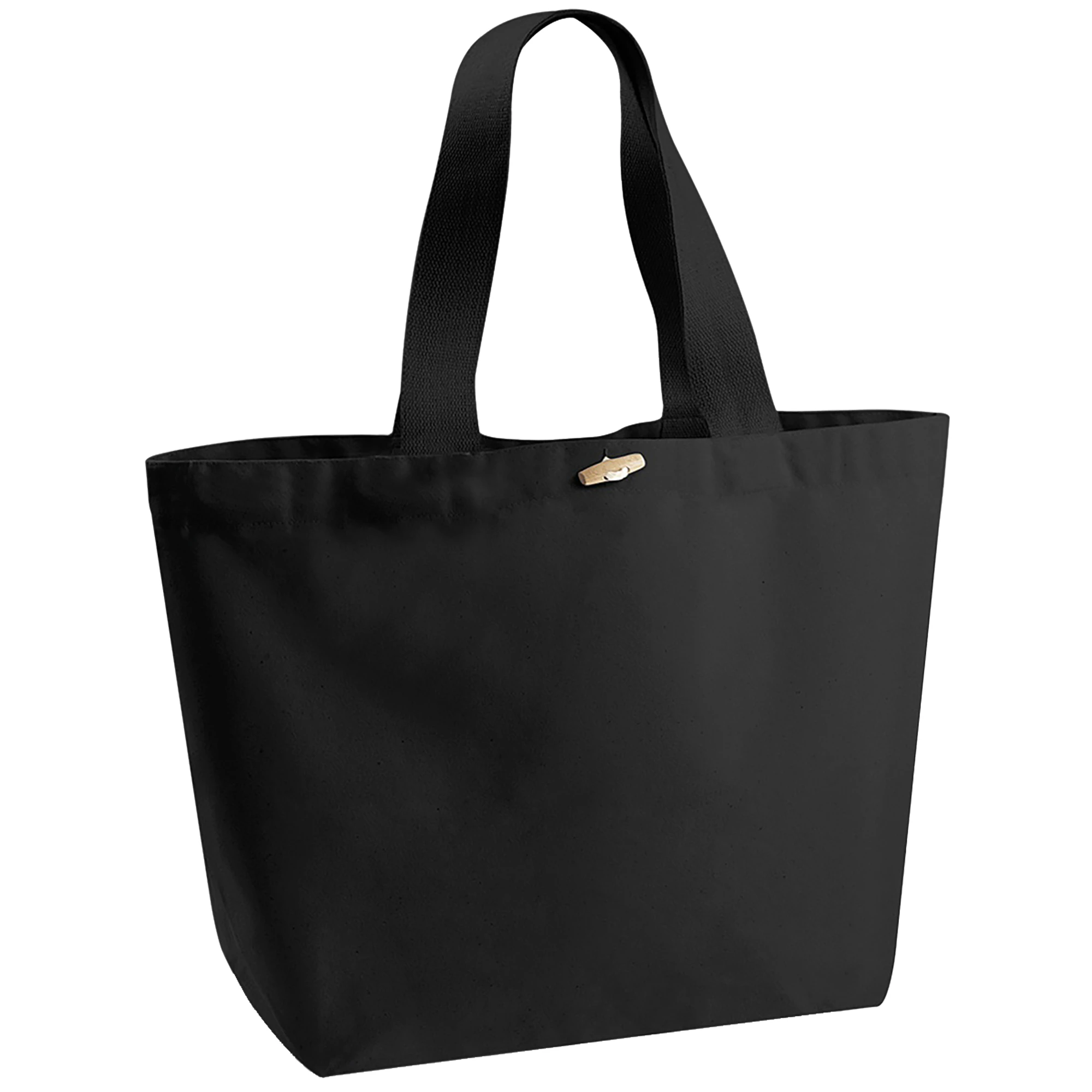 Westford Mill Organic Marina XL Tote Bag (Pack of 2) (Black) - BC4528