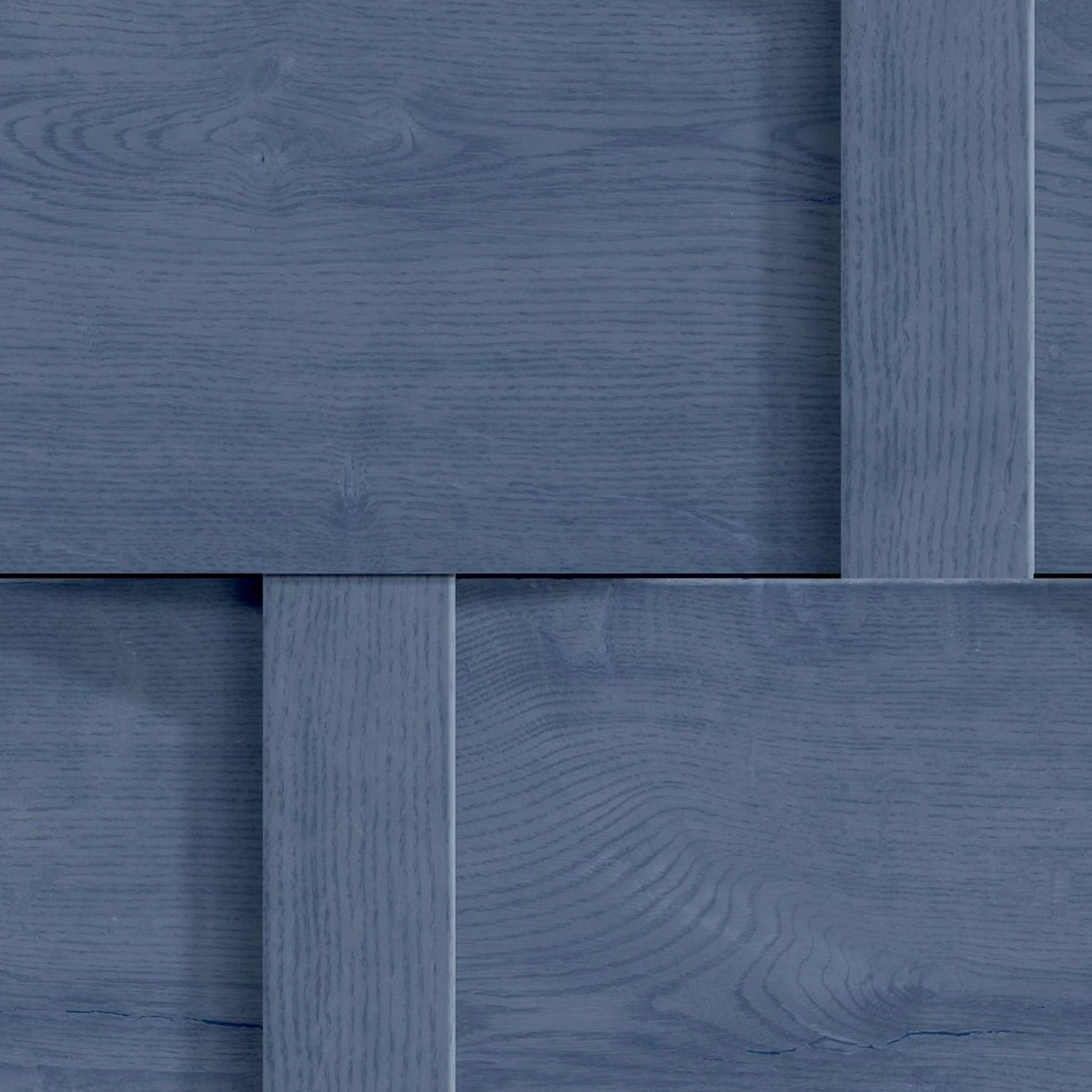 Debona Harrow Weave Wood Panel Wallpaper (Blue) - AG483