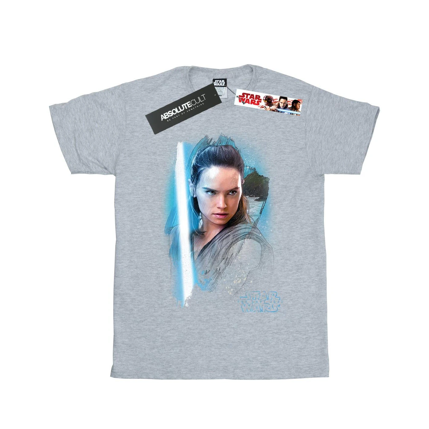 Star Wars: The Last Jedi Girls Rey Brushed Cotton T-Shirt (Sports Grey) - BI1238