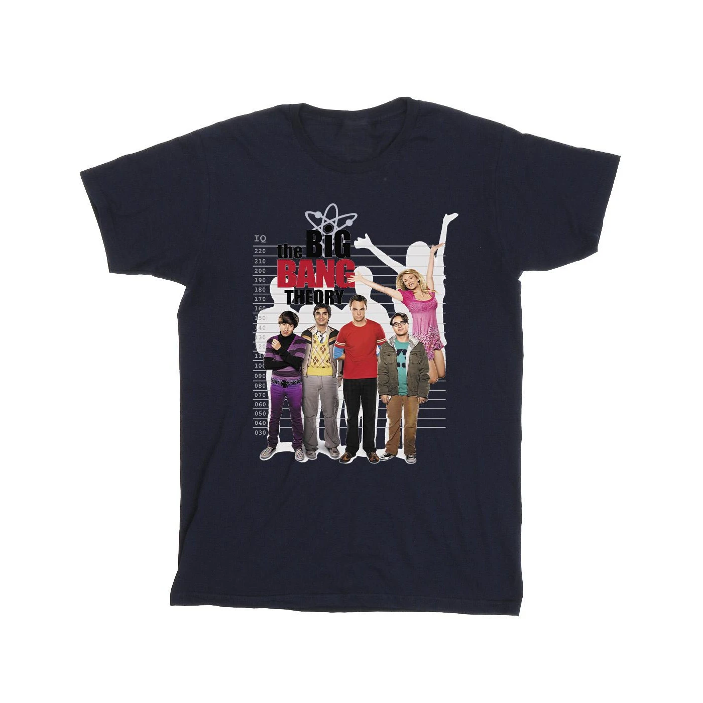 The Big Bang Theory Mens IQ Group T-Shirt (Navy Blue) - BI13308