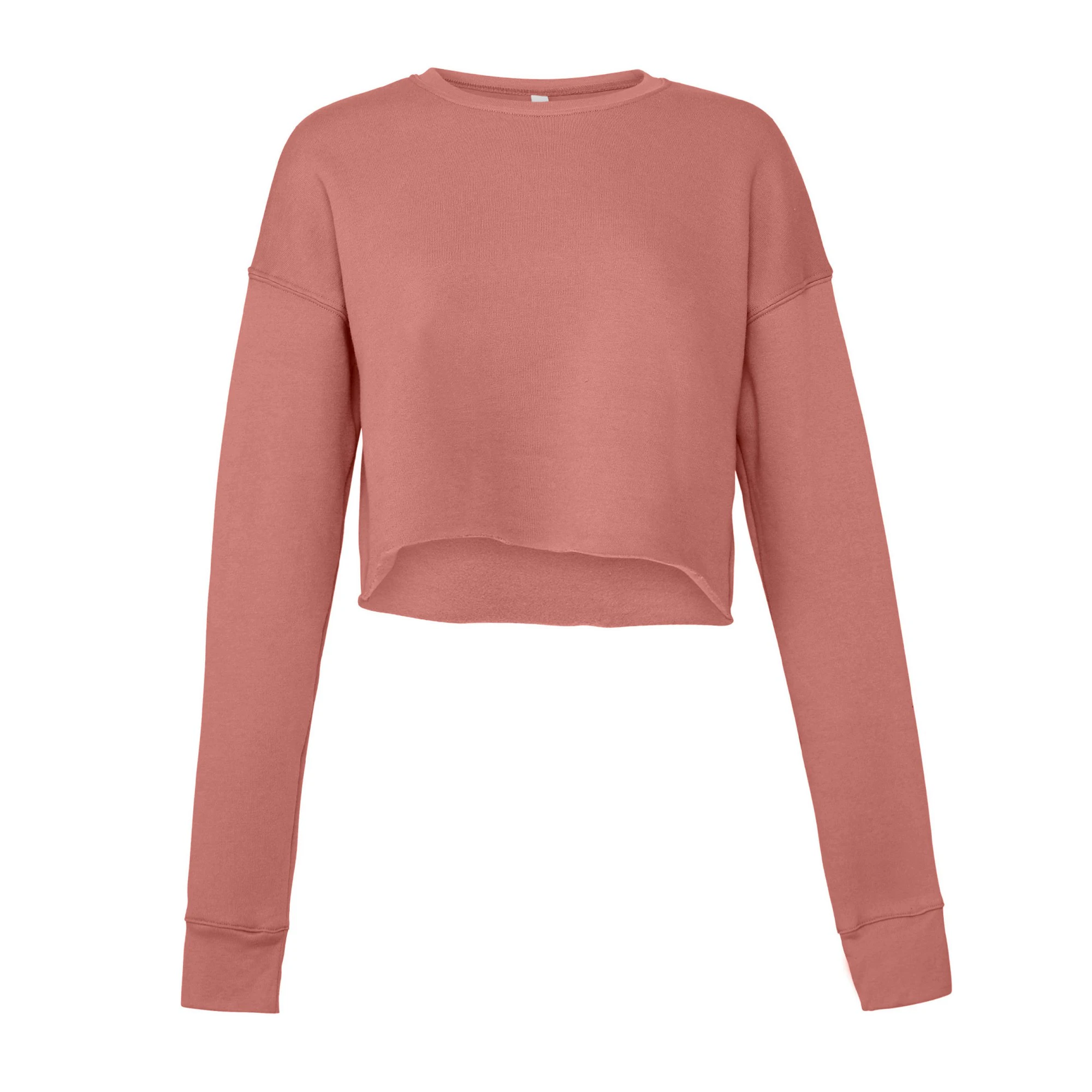 Bella + Canvas Womens Cropped Fleece Top (Mauve) - BC5481