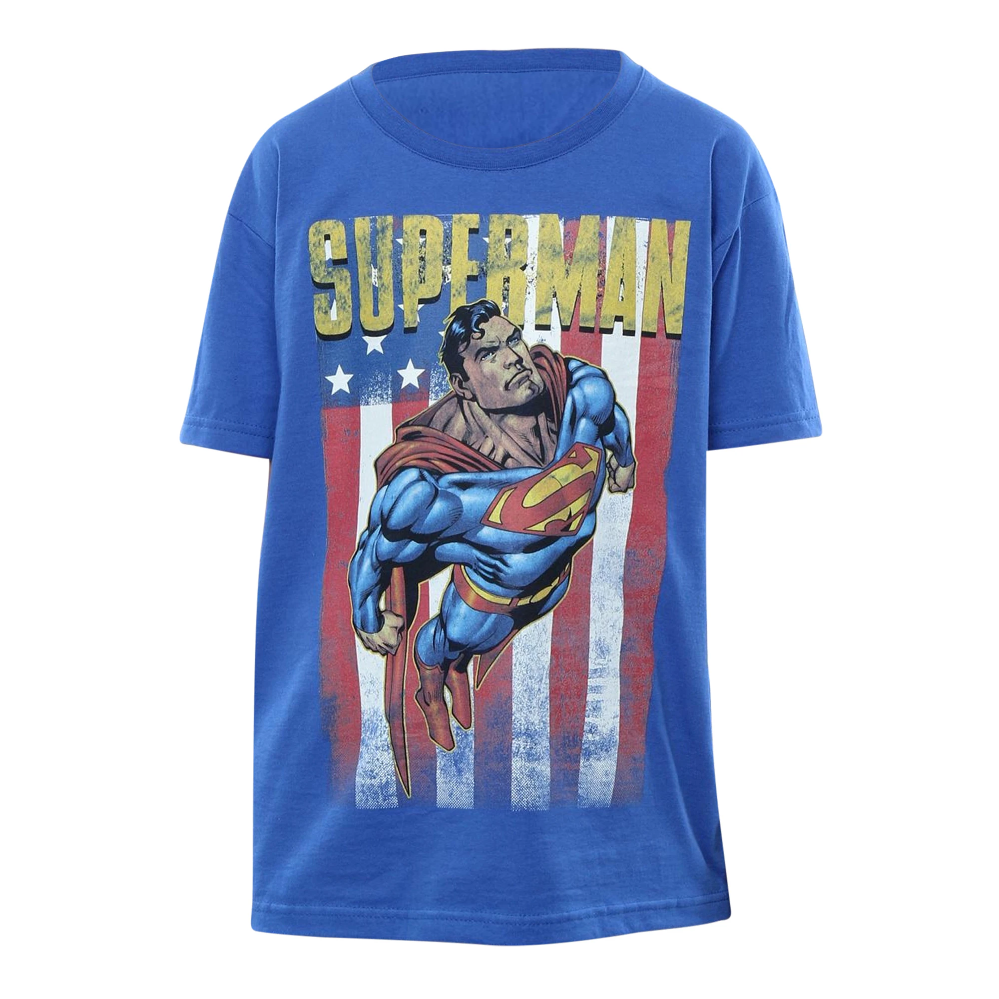 Superman Boys Flight Cotton T-Shirt (Royal Blue) - BI1426