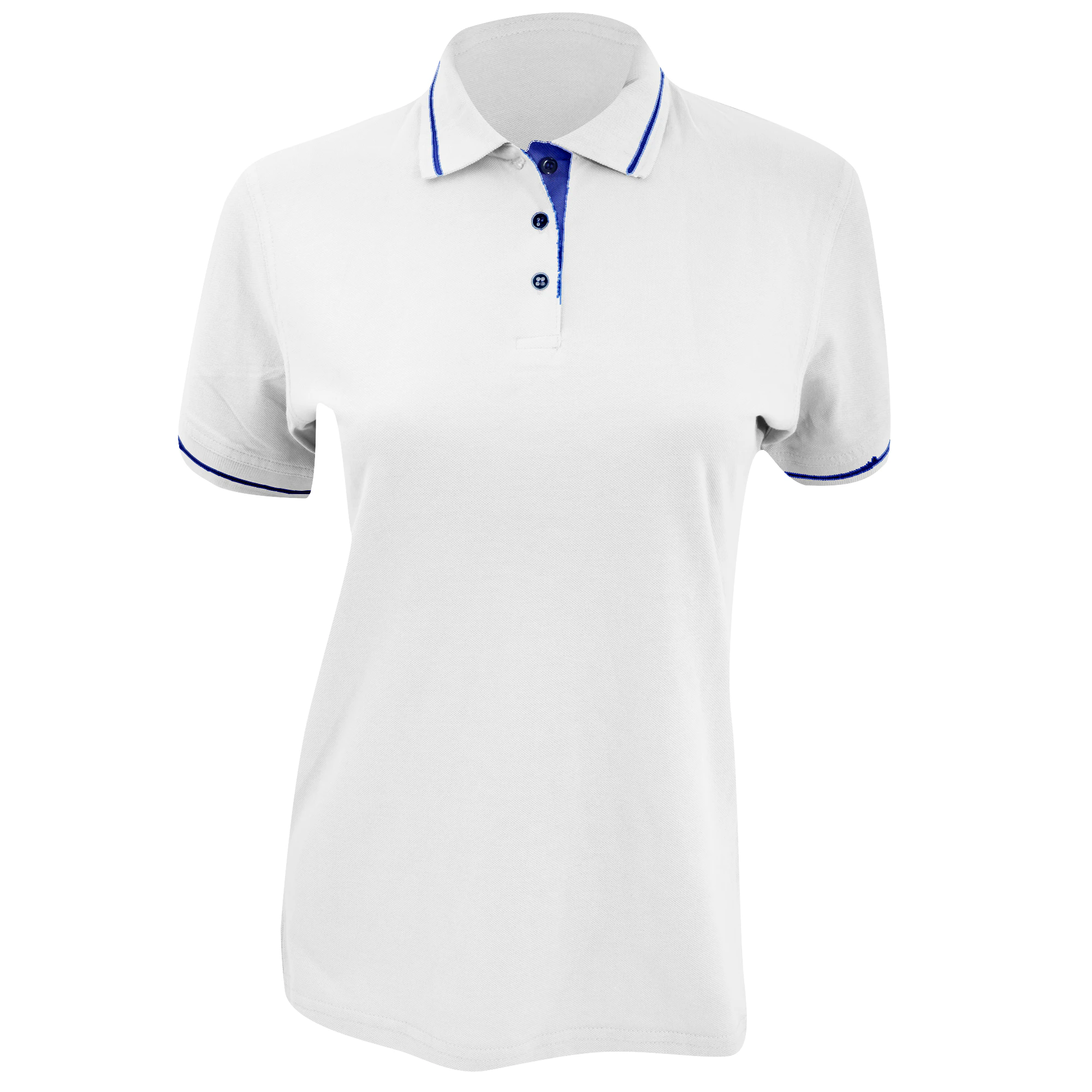 Kustom Kit Ladies St. Mellion Short Sleeve Polo Shirt (White/Navy) - BC625