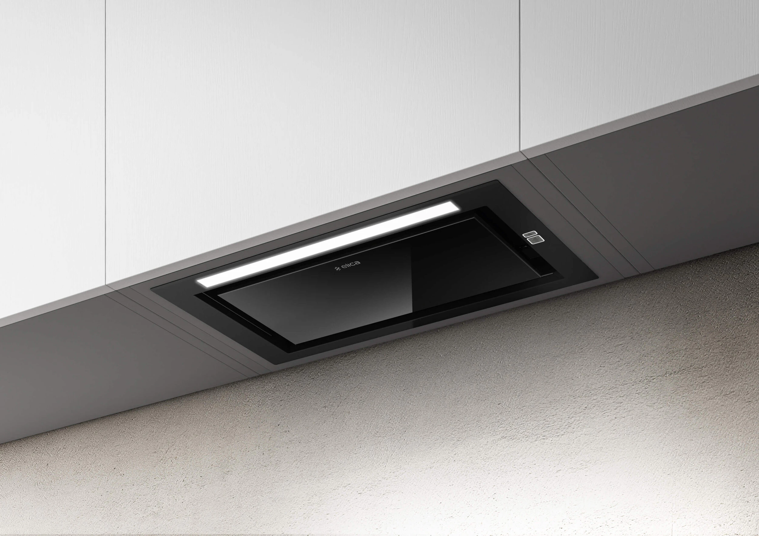 Elica Hidden 2@ 52cm Undermount Rangehood- Matt Black