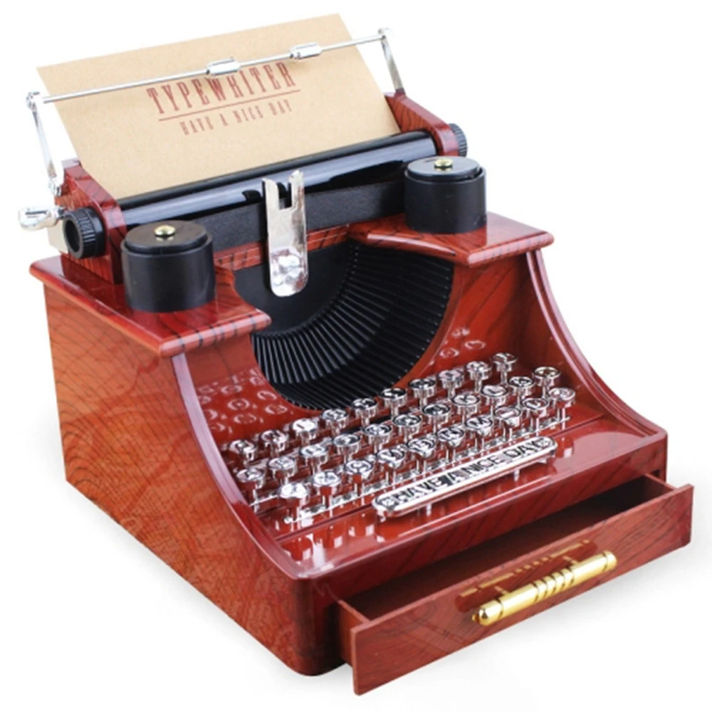 Birthday Girlfriend Retro Creative Teacher Day Typewriter Music Box