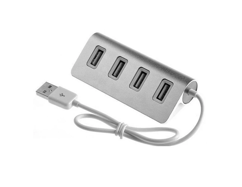 Portable Size Aluminum Alloy Super High Speed 4 Ports USB Hub USB Splitter Adapter With LED Indicator For PC Laptop Computer