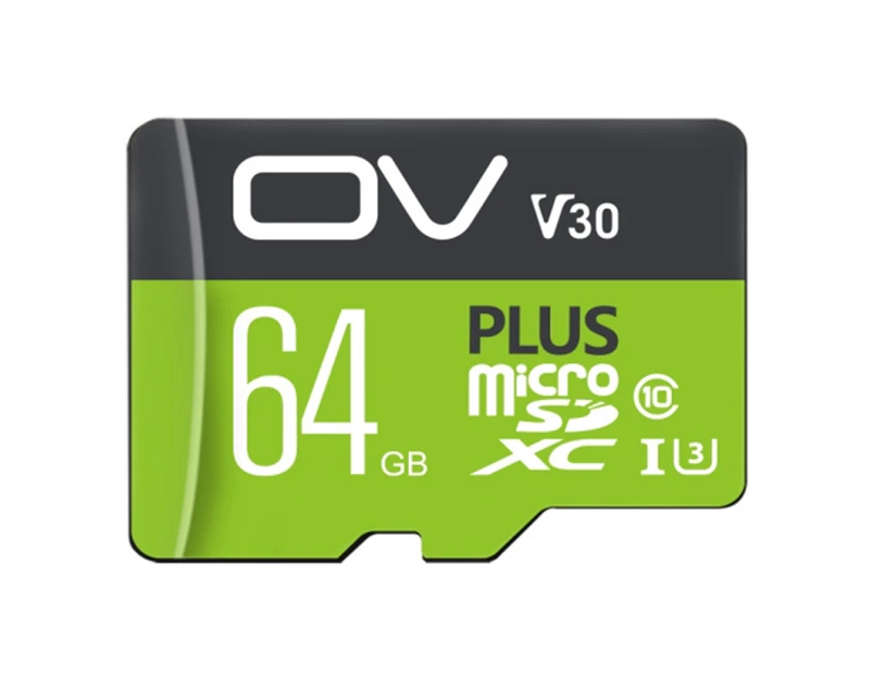 64Gb V30 Plus Black-Green High Speed Class 10 Tf (Micro Sd) Memory Card