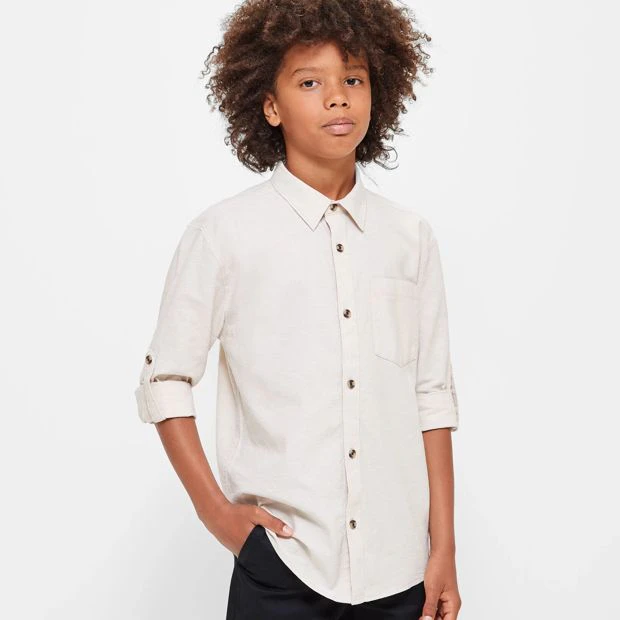 Target Linen Blend Long Sleeve Shirt - Neutral