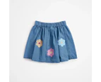 Target Boucle Daisy Chambray Skirt - Blue