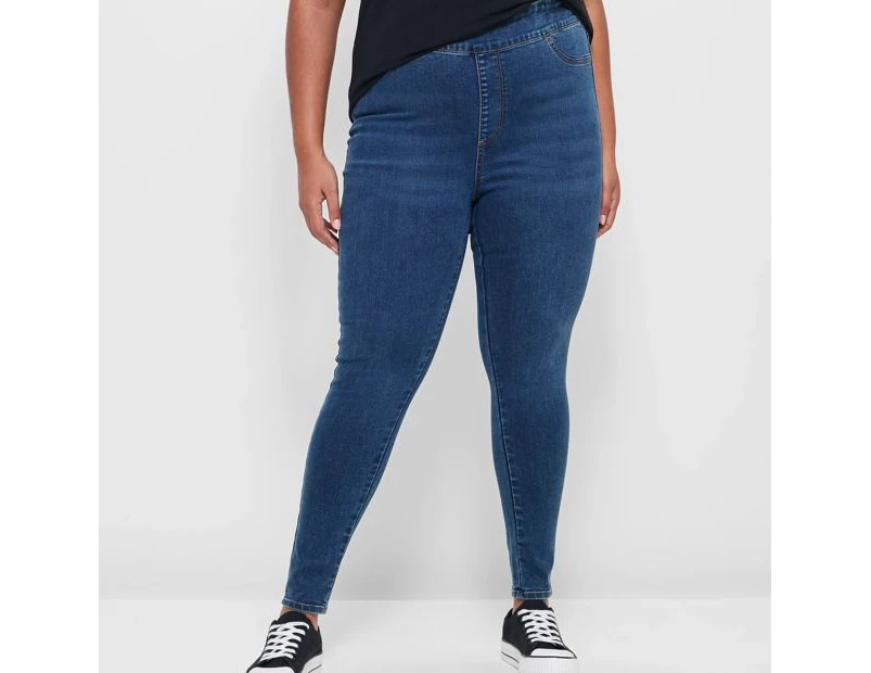 Target Plus Size Full Length Denim Jeggings - Blue