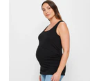 Target Maternity Organic Cotton Nursing Tank Top - Black
