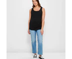 Target Maternity Australian Cotton Nursing Tank Top - Black