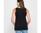 Target Maternity Australian Cotton Nursing Tank Top - Black