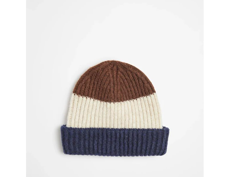 Target Kids Colour Block Beanie - Blue