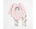 Target Baby Organic Cotton Bodysuit and Leggings 2 Piece Set - Pink