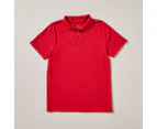 Target Short Sleeve School Polos - Red