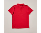 Target Short Sleeve School Polos - Red